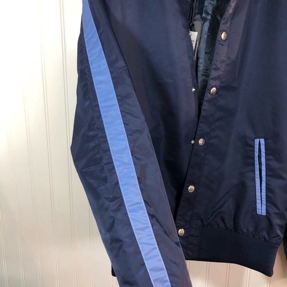 Slate & Stone Men’s Navy Raglan Baseball Jacket M - Picture 8 of 16